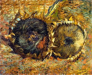 Still Life With Two Sunflowers — Vincent Willem Van Gogh, Post-impressionism