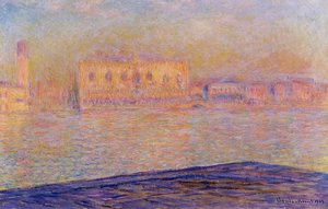 The Doges' Palace Seen From San Giorgio Maggiore (also Known As San Giorgio) — Claude Monet, Impressionist Painting