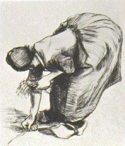 Peasant Woman Gleaning — Vincent Willem Van Gogh