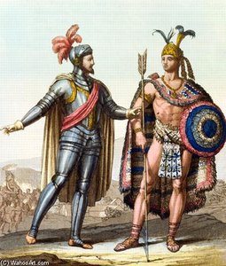 The Encounter Between Hernan Cortes — Gallo Gallina