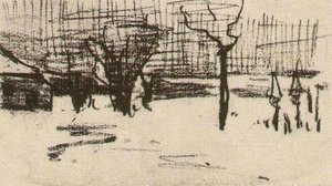 Garden In The Snow — Vincent Willem Van Gogh, Post-impressionist Expressionism