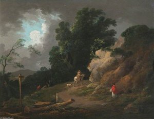 Landscape With An Approaching Storm — George Morland