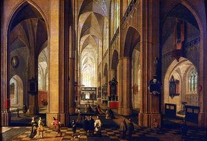Interior Of A Church At Antwerp