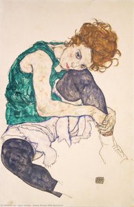 Sitting Woman With Bent Knee — Egon Schiele