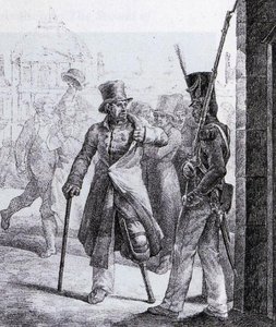 Swiss Guard And Wounded Veteran — Théodore Géricault