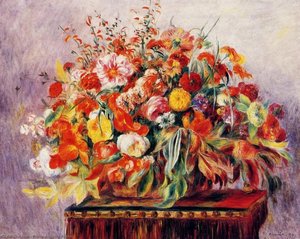 Basket Of Flowers — Pierre-auguste Renoir, Impressionism