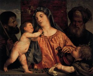 Madonna Of The Cherries — Titian