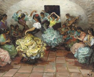 Flamenco Dancers, (1950) — Marcel Dyf