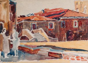 Venetian Bridge With Figures — Duncan Grant