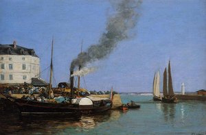 Honfleur, The Jetty — Eugène Louis Boudin
