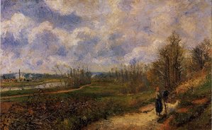 Path To Le Chou, Pontoise — Camille Pissarro, Impressionist Landscape