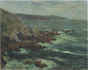 Rock Cliffs By The Sea In Britain — Gustave Loiseau