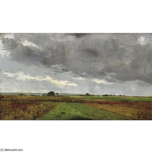 Landscape With Storm Clouds — Leon Germain Pelouse