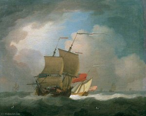 Men O' War And Other Shipping — Peter Monamy