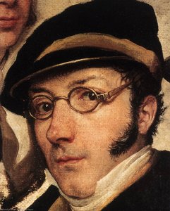 Self-portrait In A Group Of Friends (detail) — Francesco Hayez