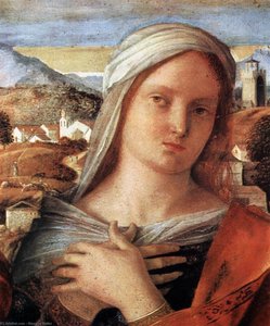 Madonna And Child With St John The Baptist And A Saint (detail) — Giovanni Bellini, Venetian Renaissance