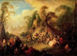 A Country Festival With Soldiers Rejoicing — Jean-baptiste Pater