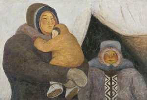 Mistress Of The Fireplace. Left Part (from Triptych — Osipov Afanasii Nikolaevich