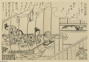 Two Girls Inside A Mosquito Netting — Suzuki Harunobu
