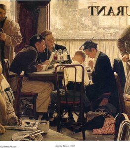 Saying Grace — Norman Rockwell