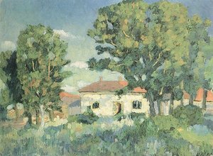 Landscape With White Houses — Kazimir Malevich