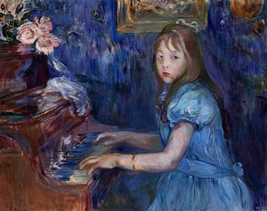 Lucie Leon At The Piano — Berthe Morisot