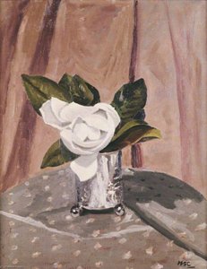 Magnolia And Leaves In A Silver Mug — Winston Spencer Churchill