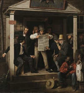 War News From Mexico — Richard Caton Woodville, Contemporary Realism
