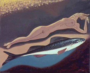 Pisces (la Femme Et Son Poisson) — Man Ray