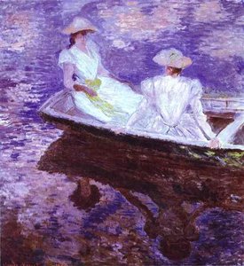 Young Girls In A Boat — Claude Monet, Impressionism