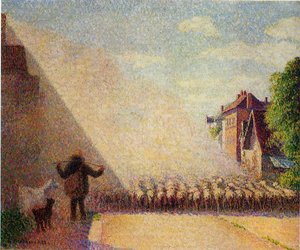 Flock Of Sheep — Camille Pissarro
