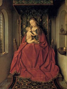 Suckling Madonna Enthroned — Jan Van Eyck