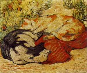 Cats On A Red Cloth — Franz Marc, German Expressionism