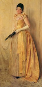 The Lady In Gold (also Known As Portrait Of Mrs. John Crooke) — Thomas Cooper Gotch
