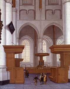 Interior Of The Laurenskerk, Rotterdam, View To The South — Anthonie De Lorme