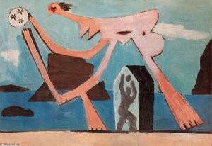 Jugadores De Balón En La Playa — Pablo Picasso, Cubism