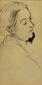 Presumed Portrait Of Edmond Or Alfred, Son Of The Artist, In Profile — Alfred Dehodencq, Romanticism
