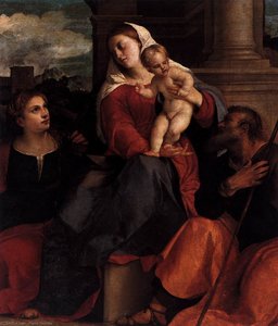 Sacred Conversation (detail) — Palma Vecchio