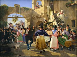 Roman Citizens Gathered for Merriment in an Osteria
