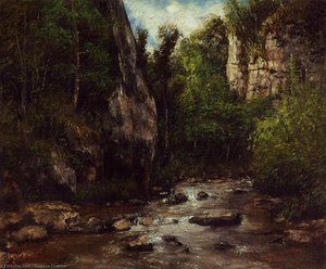 Landscape Near Puit Noir, Near Ornans — Gustave Courbet, Contemporary Realism