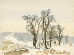 Landscape With Snow, Carency — Sir George Clausen