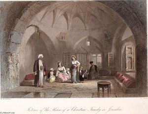 Interior Of The House Of A Christian Family In Jerusalem