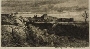 Ruins Of The Castle Of Cremieux — Charles-françois Daubigny