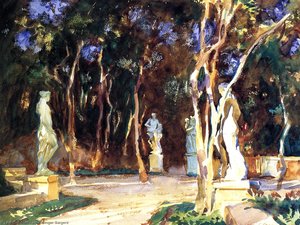 Shady Paths, Vizcaya — John Singer Sargent, Impressionism