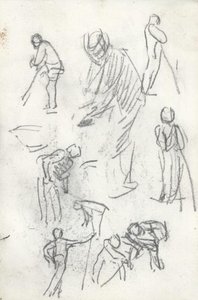 Studies Of Hoeing Figures — Sir George Clausen