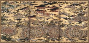Festival of Hōkoku Shrine (left screen)