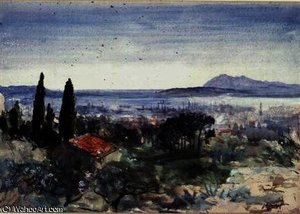 Looking Down On The Harbour Of Toulon — John Macwhirter