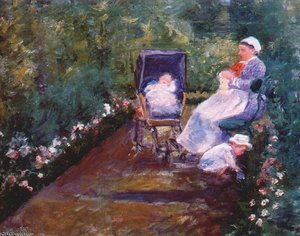 Children In A Garden (the Nurse) - — Mary Stevenson Cassatt