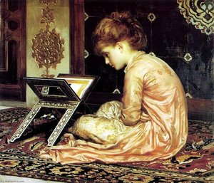 English Study At A Reading Desk‎ — Sir Frederic Lord Leighton