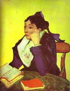 L'arlésienne Madame Ginoux With Books — Vincent Willem Van Gogh, Post-impressionism